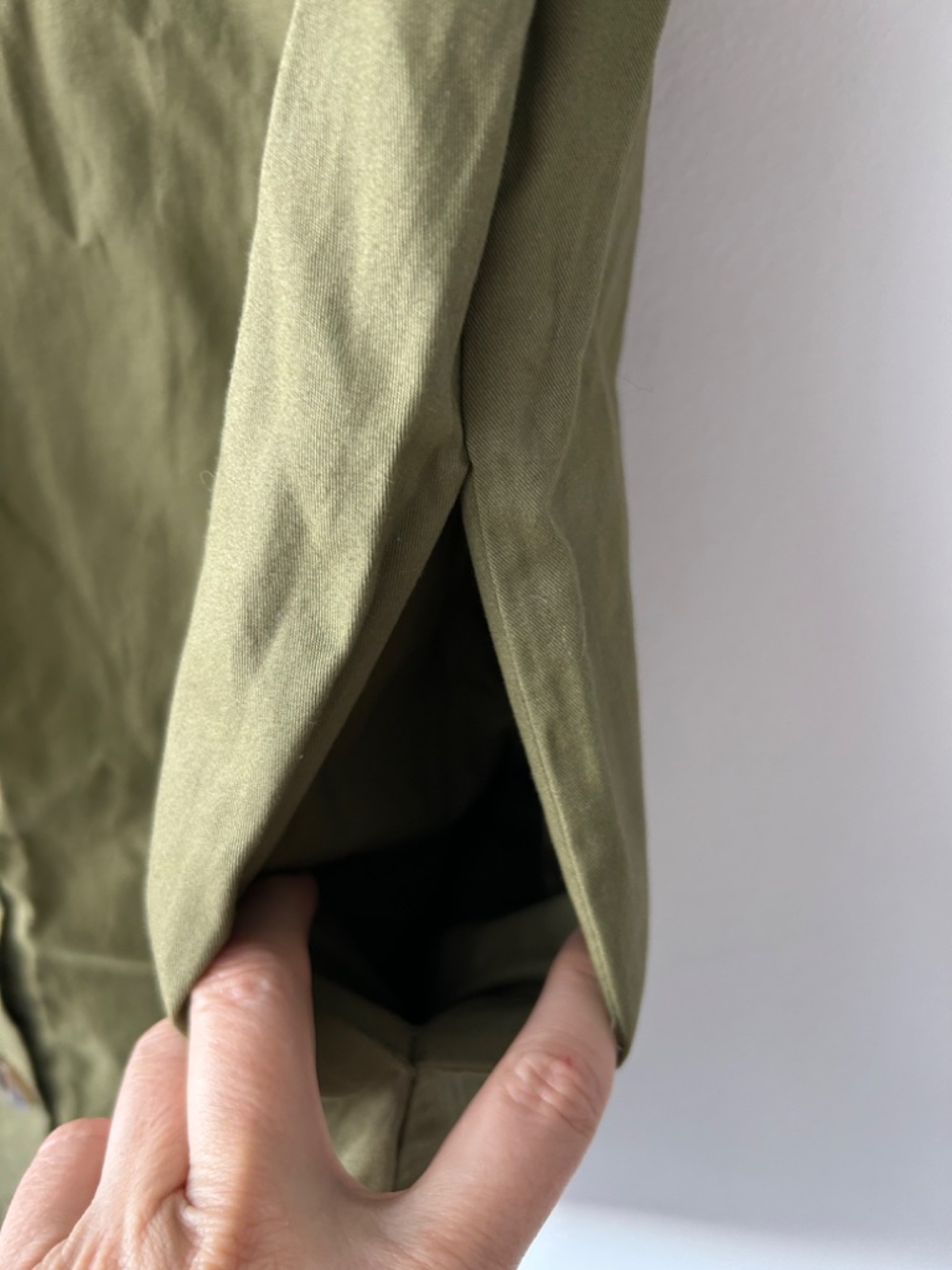NWT Who What Wear Olive Green Button-front Shirt Dress Medium - Picture 6 of 8